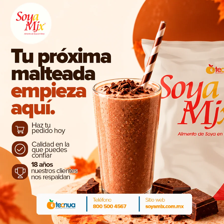 Contenido de producto: malteada de chocolate Soya Mix